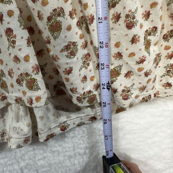 Lane Bryant Blouse Size 18 20 Flutter Sleeve V Neck Blouse Floral Stretchy Boho - Picture 9 of 10